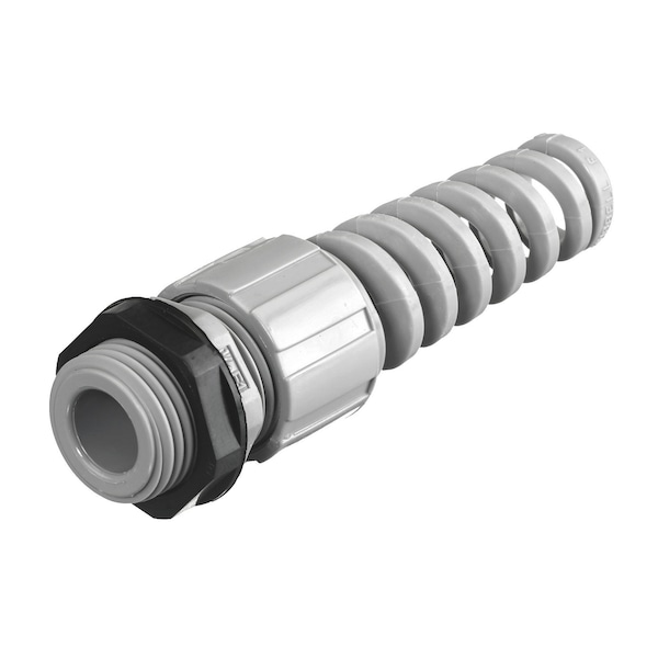 Cord Connectors, Straight Male, .20"- .27" (5.1-6.7), Nylon Miniature with Spiral, PK25